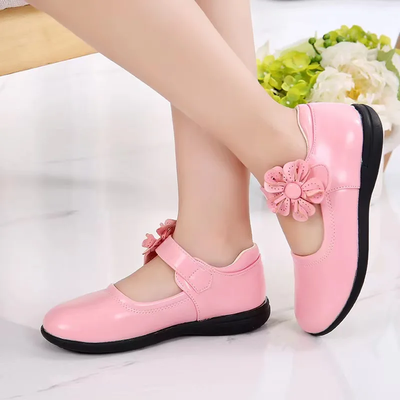 Wholesale Cheap Girl Mary Jane Shoes for Little Kids Image Fashion Kids Party Pu Leather Girls Back To School Shoes