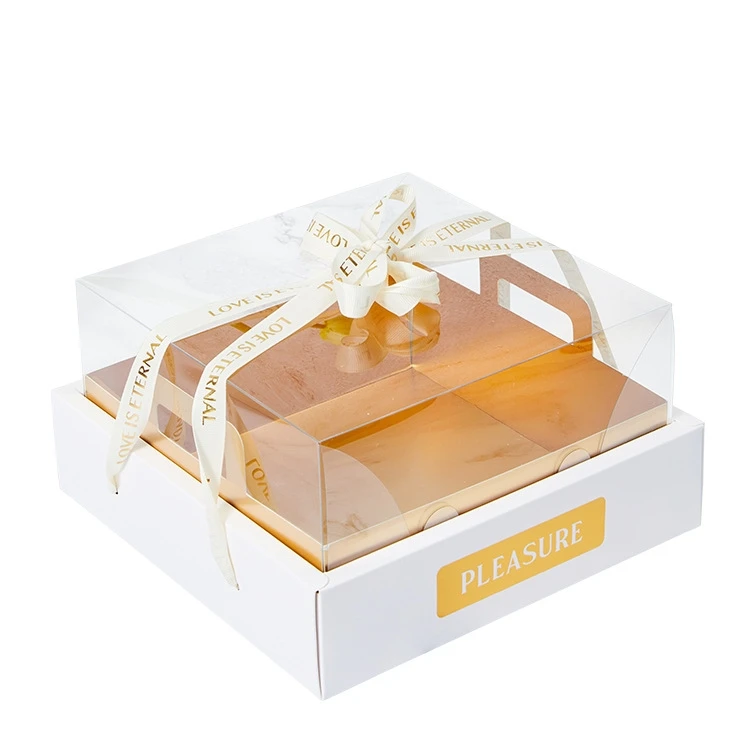 Wholesale 4 9 Grids Clear Cake Dessert Packaging Boxes Fruit Tart Mini Slice Cake Pastry Takeaway Treat Boxes