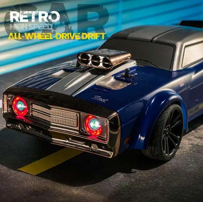 35KM/H RC Car 4WD Muscle Car With LED Light 1:16 High Speed Drifting Rc Drift Car