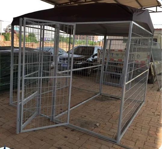 High Quality Dog Cage Run Welded Mesh Panel Dog Kennel with Roof