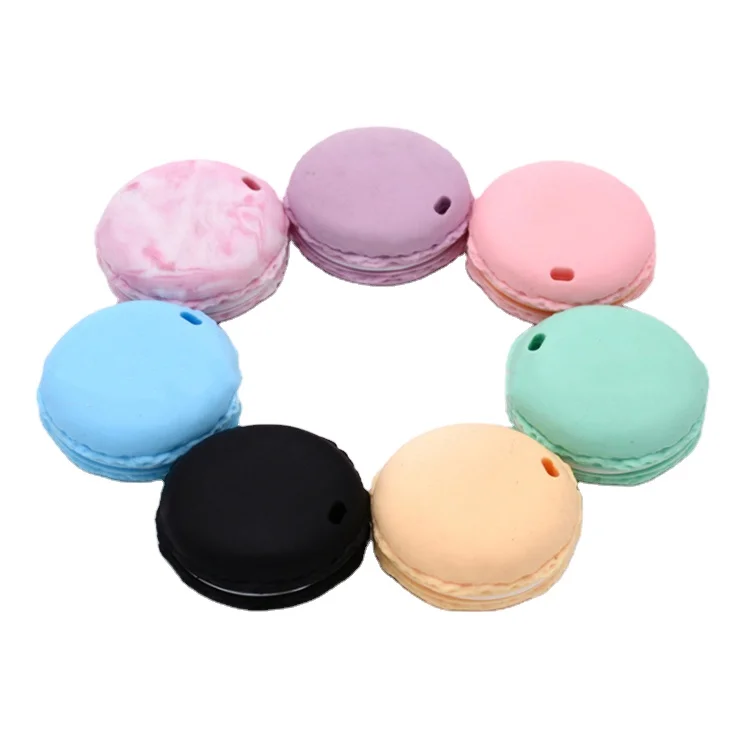 Детская игрушка для прорезывания зубов силиконовые бусины макарун