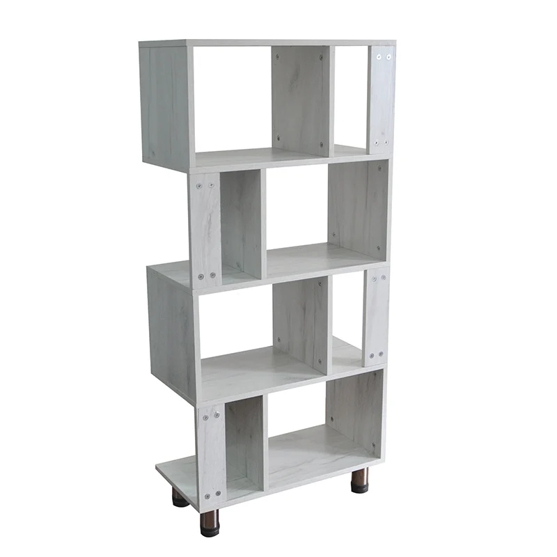 
Living study room simple white modern nordic round bookshelf design 