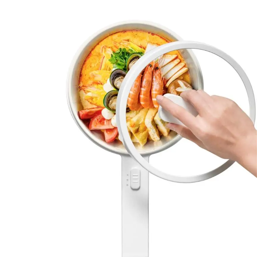 Kitchen Appliance1.5L Mini Electric Hot Pot Non Stick Portable Frying Pan Multi Purpose Electric Cooking Pot
