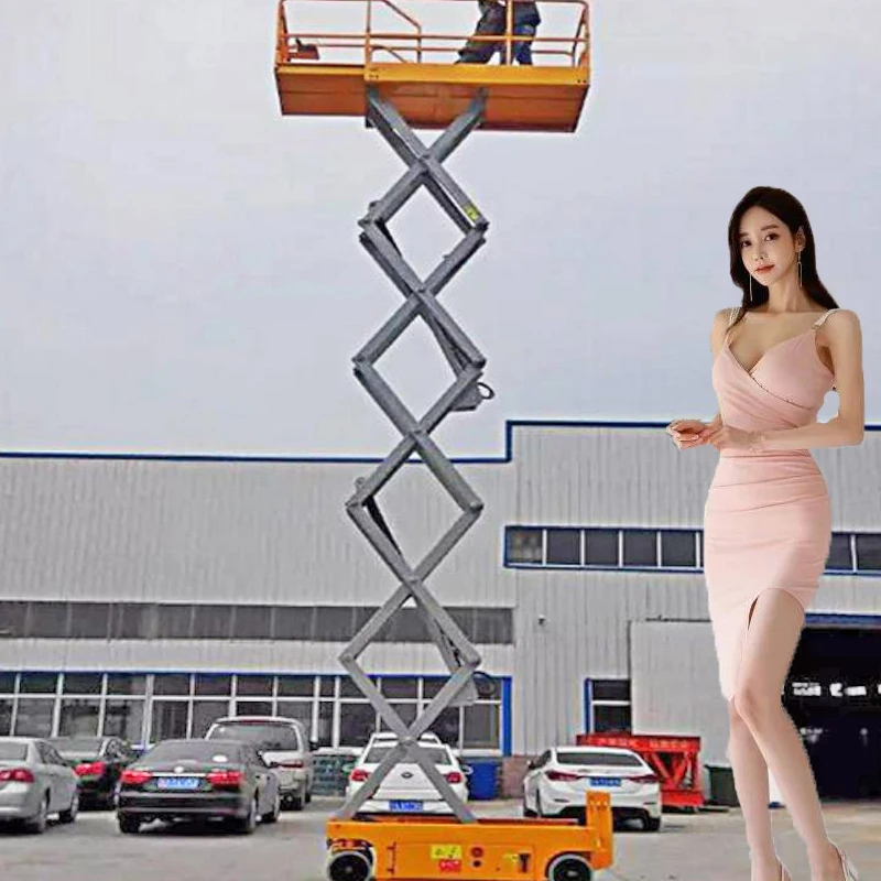 Scissor Lift Cart Hydraulic Manual Table Mobile Lift Platform