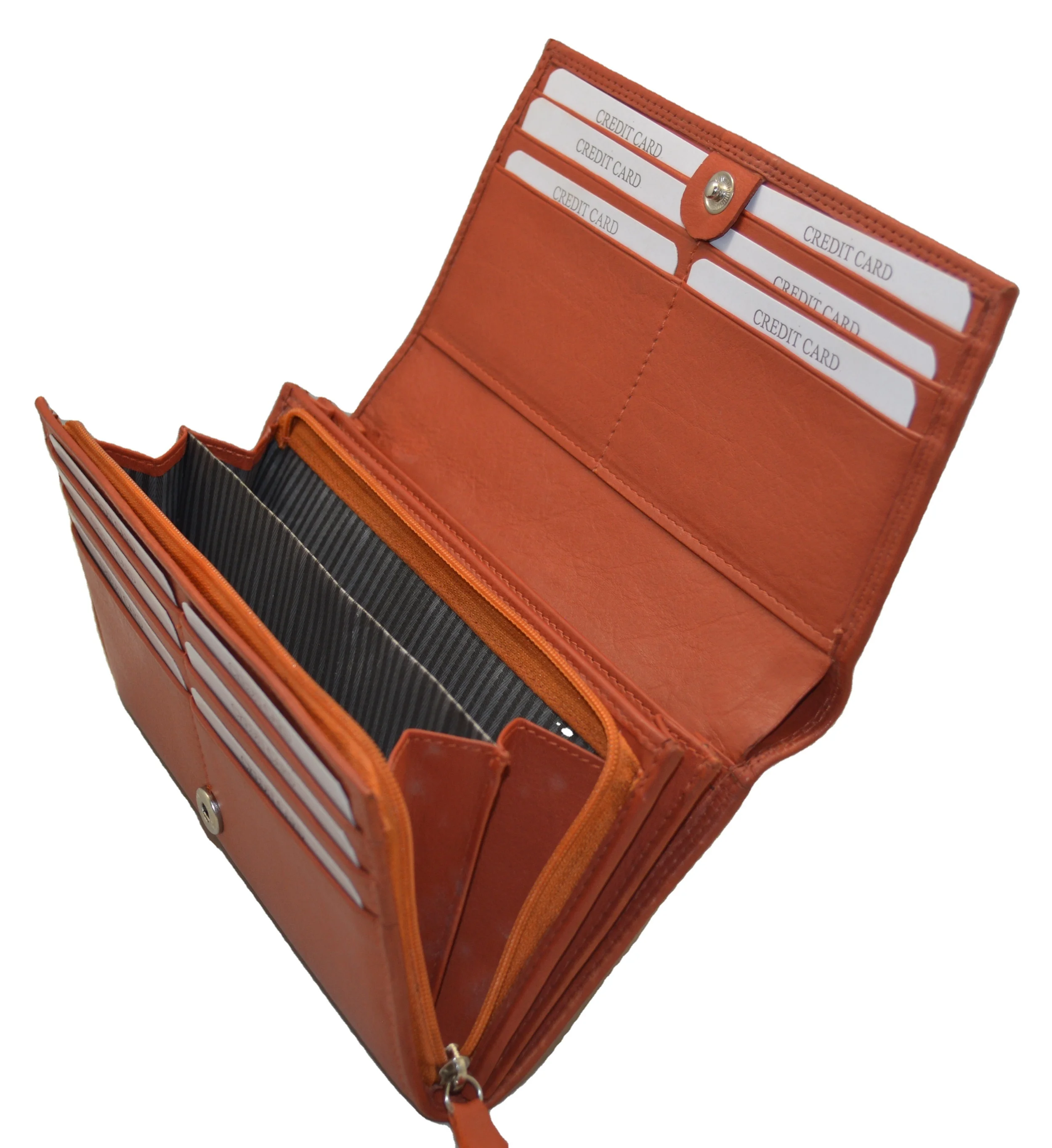 Ladies Long Wallet Fashion Women Wallets with RFID Protection Purse OEM Genuine Leather Customized Logo Polyester 5-7 Days 1479