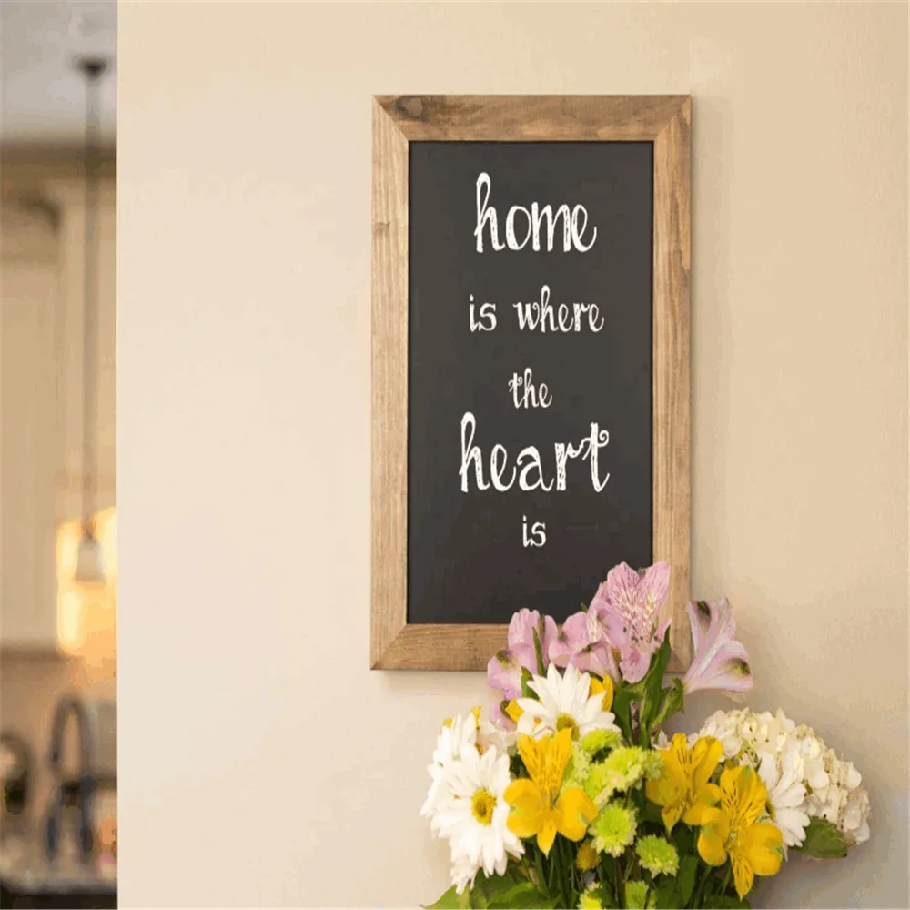 Mini wooden chalkboard with stand shelf