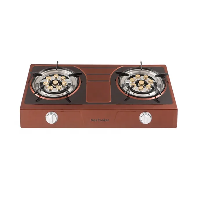 Restaurant element grilling stainless steel multi fuel top China 2 burner german make professional stove industrial gas cooker