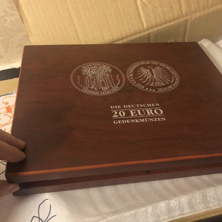 Деревянная подарочная упаковочная коробка с логотипом на заказ, черная деревянная коробка с полированной поверхностью