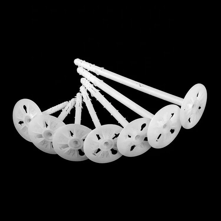 Custom Carbon Steel Screws Plastic Nylon Wall Plug Anchor Drywall Insulation Dowel Board Nails Insulation Fixing Nail Anchors