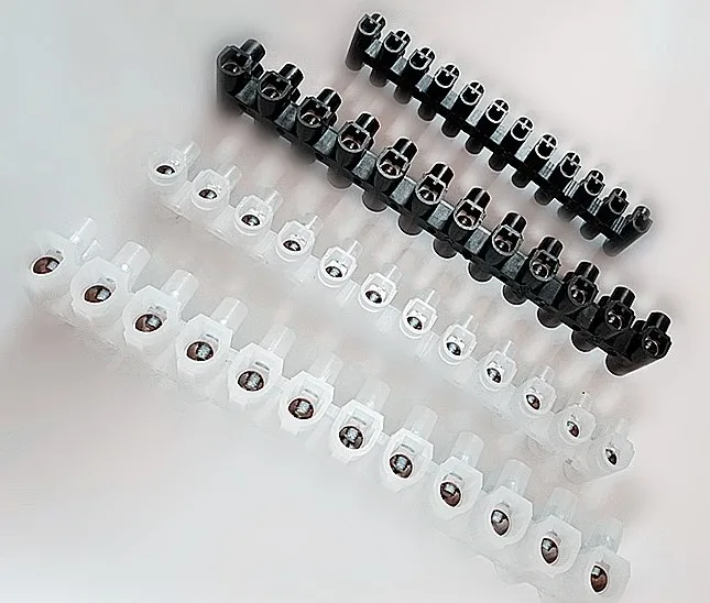 Plastic Wire connector PE material  high quality black  U  Terminal block 12ways for low voltage equipment  terminal strip
