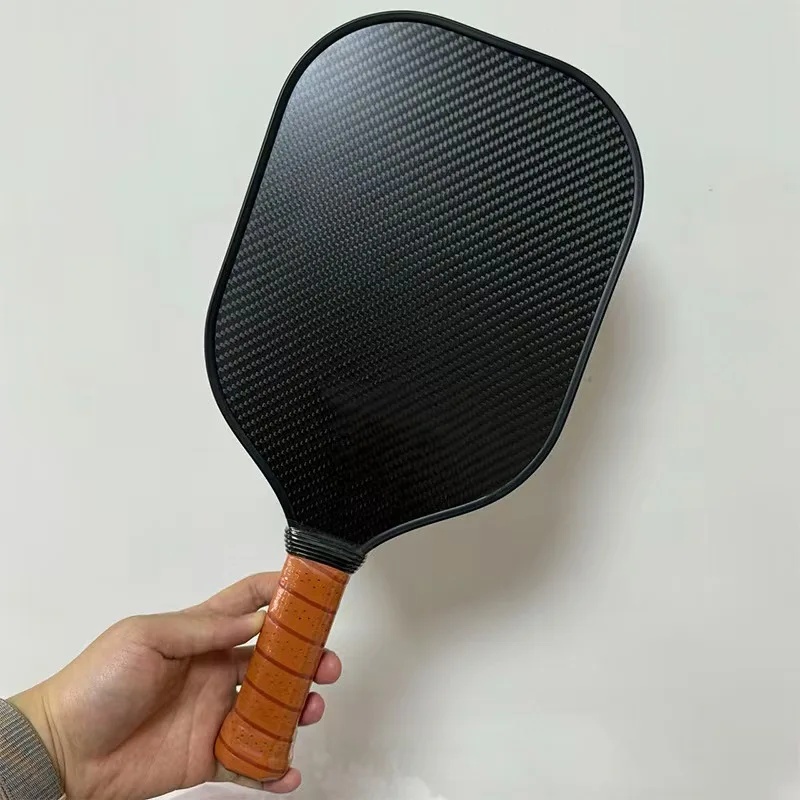 Perseus Model Elongated Handle Carbon Pickleball Paddle with Friction Surface Skin for Improved Grip