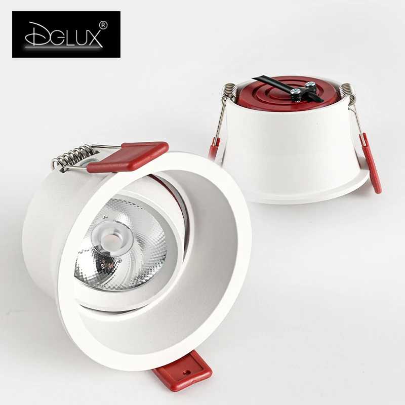 Anti glare narrow edge lamp LED embedded adjustable narrow frame deep anti glare spotlight