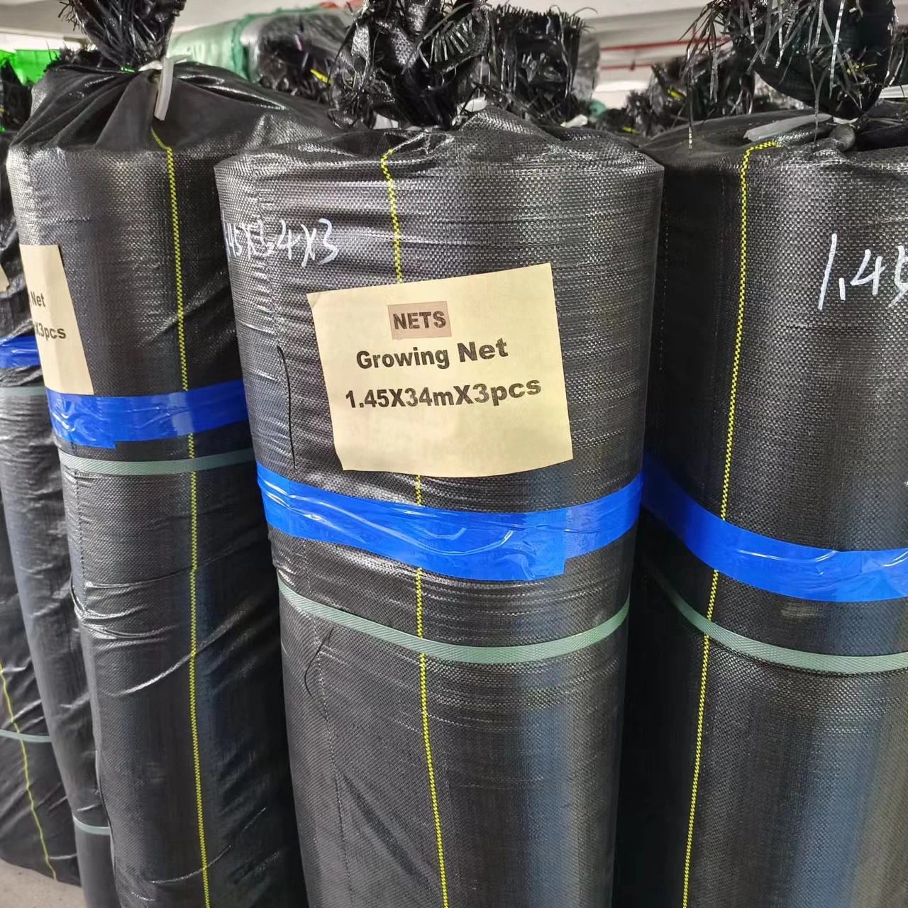 Hot Sale  Black Agaricus Bisporus Growing Nets application for  Mushroom Aluminum shelves 1.45m*34m