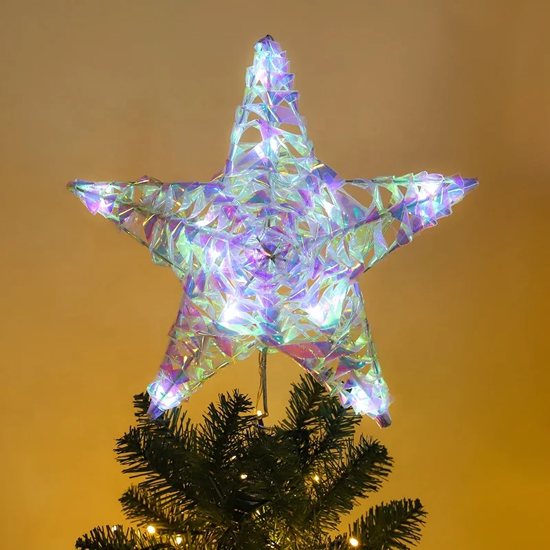 Christmas lights Luminous ornament Christmas decorations pentagram Party supplies Custom design Decoration supplier