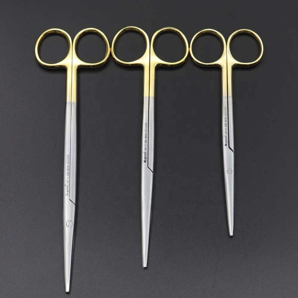 Metzenbaum хирургические ножницы для стоматологических хирургических инструментов из нержавеющей стали медицинские изогнутые прямые стоматологические величественные