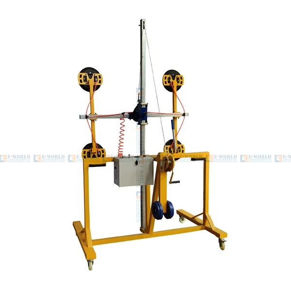 High Quality 4 Suckers Vacuum Glass Lifter Trolley With 300kg Loading Capacity/Electric Moving Glass Lifting Equipment