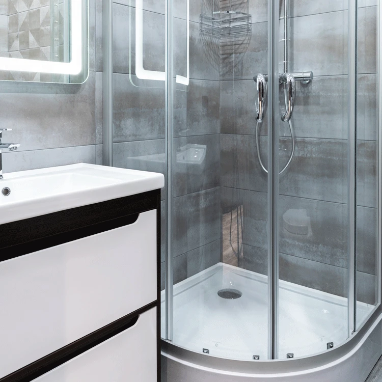 PDLC Smart Film For Glass Door Bathroom Shower Room With Frame Smart Home Switchable Hotel Privacy PDLC Smart Glass Film Door