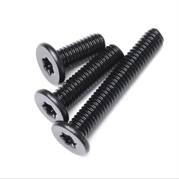 M2 M3 M4 M5 M6 M8 304ss with black torxs flat head screw with ultra thin head