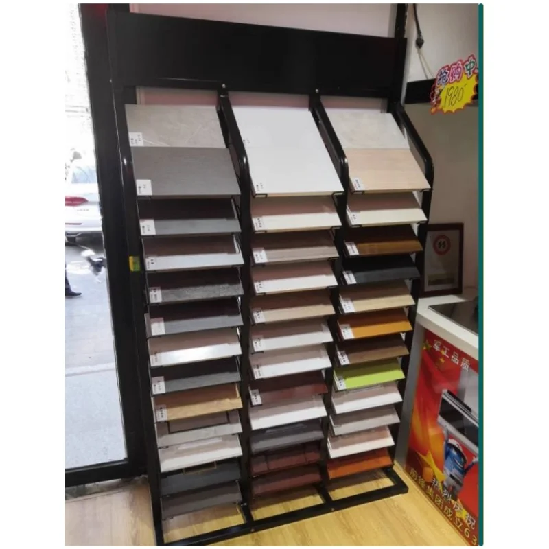 high quality wood ceramics tiles display stand customize granite and marble tile display stand