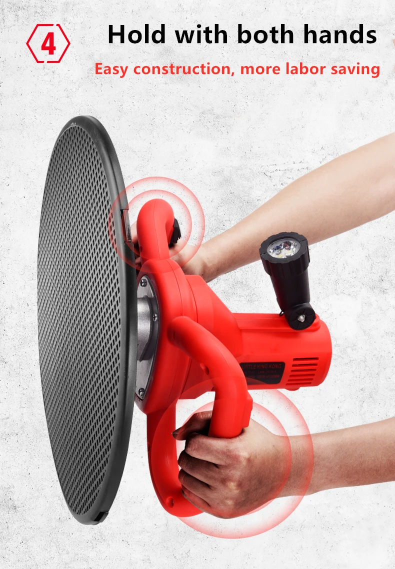 Cement rendering hand-held wall polisher plastering smoothing machine