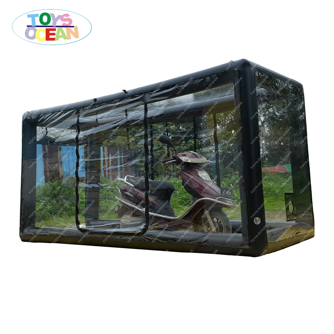 Custom Small Car Tent Motorcycle Inflatable Garage Tent Transparent Car Cover For Sale