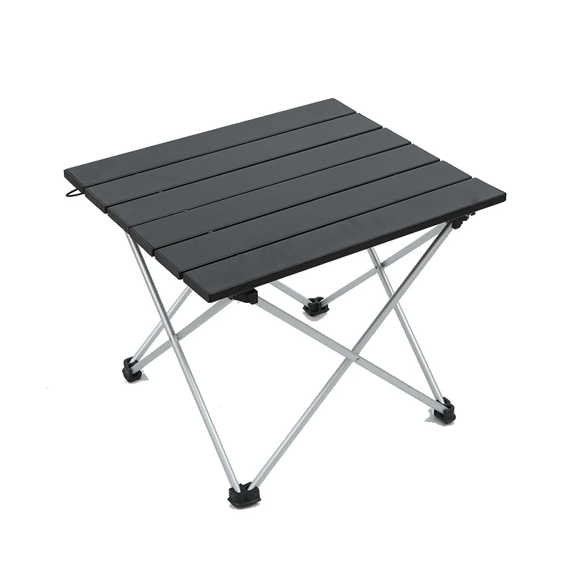 Aluminium Alloy 6063 Roll Up Portable Table Outdoor Foldable Camping Table For Picnic Hiking