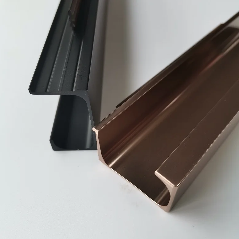 Aluminum Alloy Furniture Pull Handle For Kitchen Cabinet Wardrobe Closet Drawer Door Handles Hidden Handle furniture parts