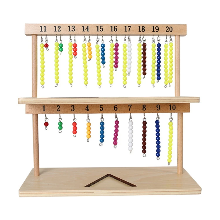 HOYE CRAFT Preschool Learning Material Montessori Hanger for Color Bead Stairs Montessori Bead Frame