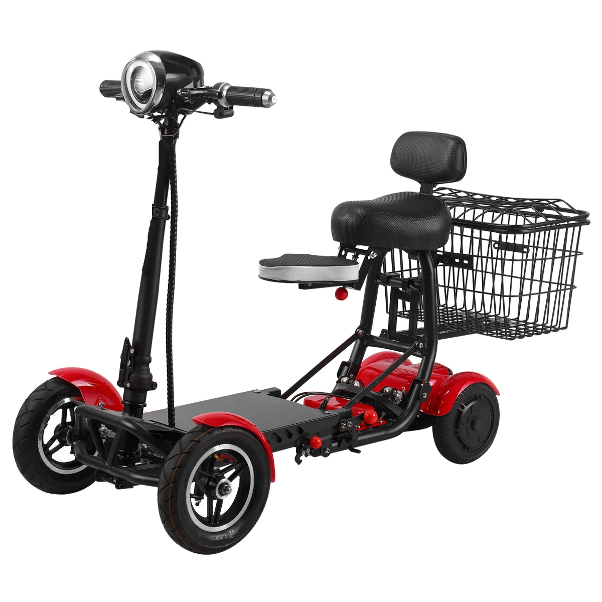 long range  double seat 250w  low speed portable 4 wheel mobility electric scooters  city bike  10 inch