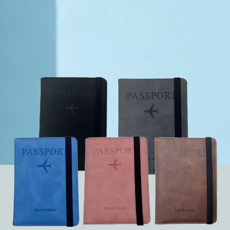 sac tendance 2024  RFID Blocking Passport Holder Cover Wallet PU Leather Travel Document Holder For Women Men Travel Accessories