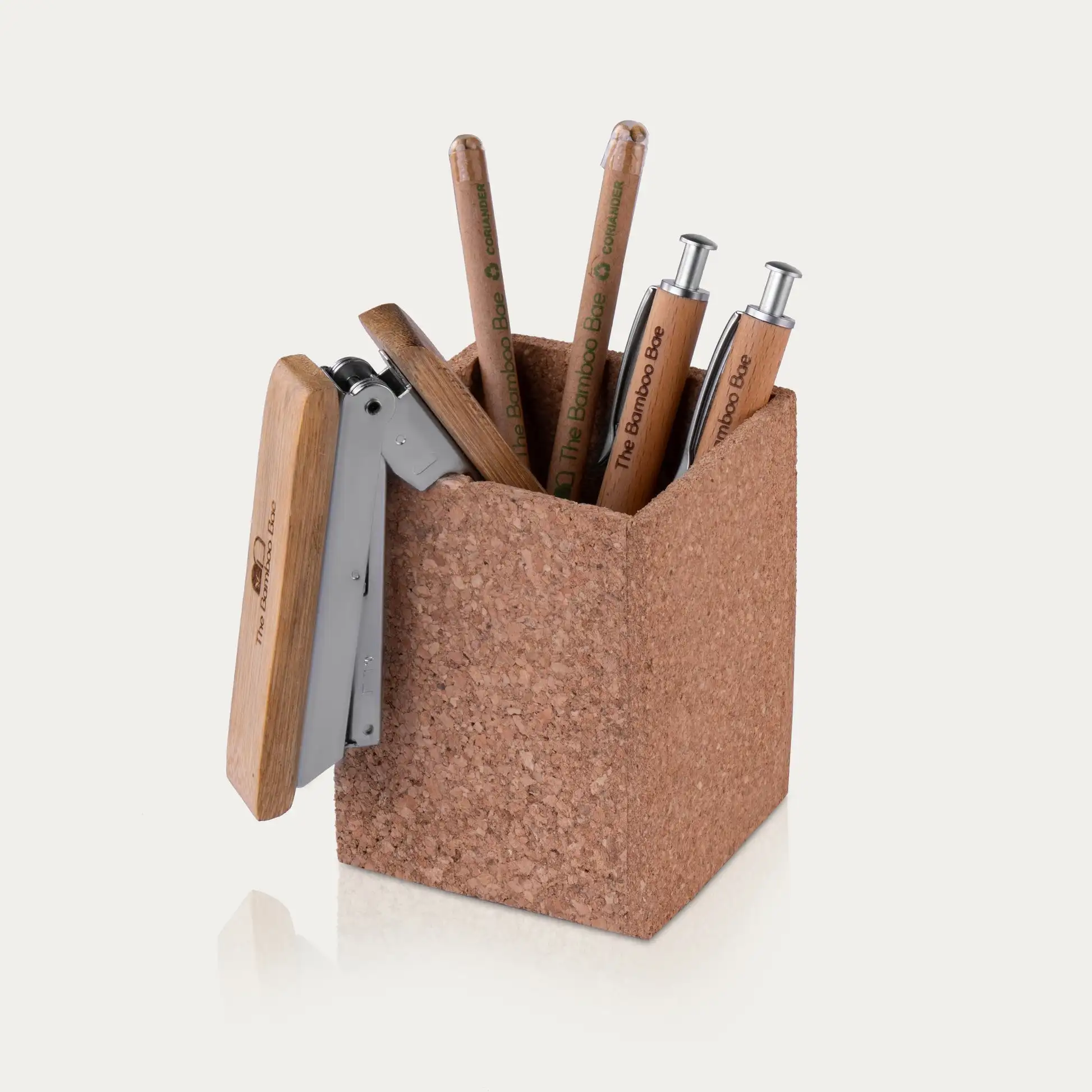 Eco-Friendly Natural Square Cork Stand for plants Modern Design Cork  plantable pencil kit