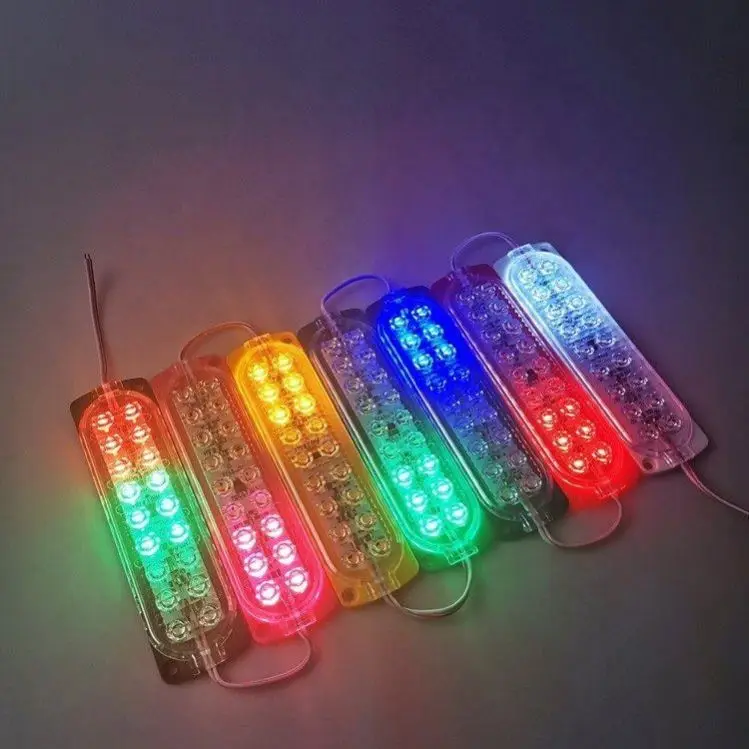RGB Flash 18 Bulbs Car Warning Light Led Modules 12v 24v smd2835 Chip Vehicle Fender Caution Display Lighting Annunciation Lamp
