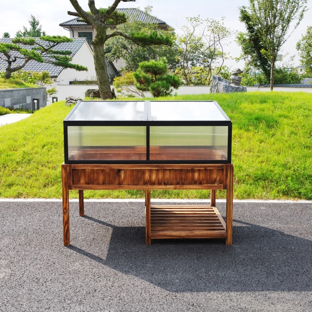 Wholesale Portable Double Door Garden Green House Metal Frame Polycarbonate Mini Greenhouse