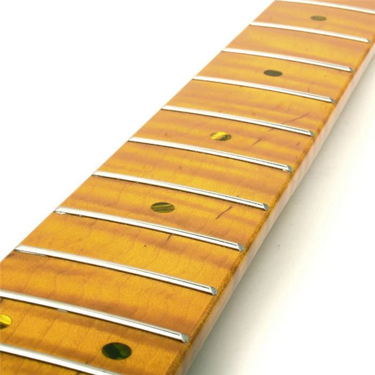 Best Selling DIY Electric Guitar Neck 21 Fret Vintage Tint ST Tiger Flamed Maple for