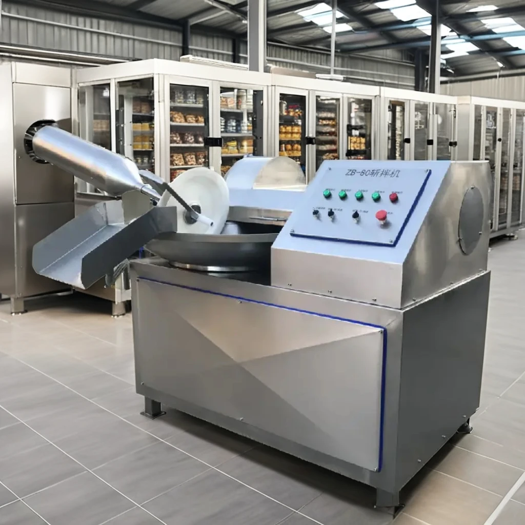 Stainless Steel Beef Chopped Machine 30-80Kg Industrial Small Vacuum Sausage Cutting Meat Bowl Cutter 40L