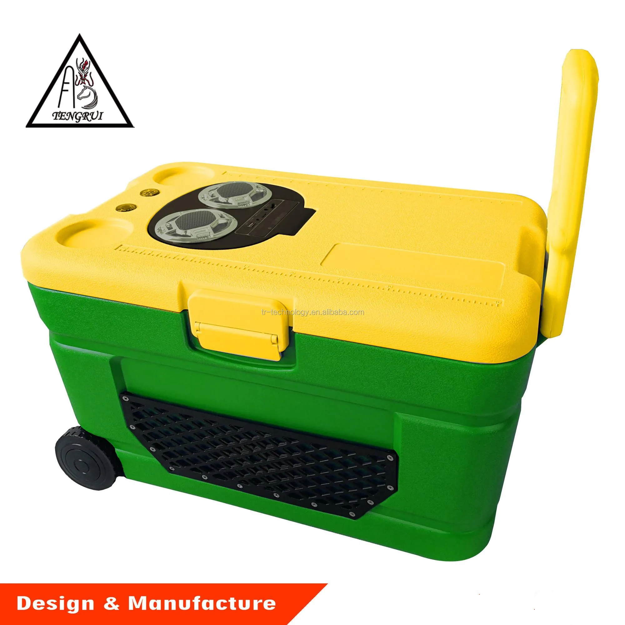 43L wholesale insulated can cooler box Waterproof Speakers on wheel,bocinas bluetooth