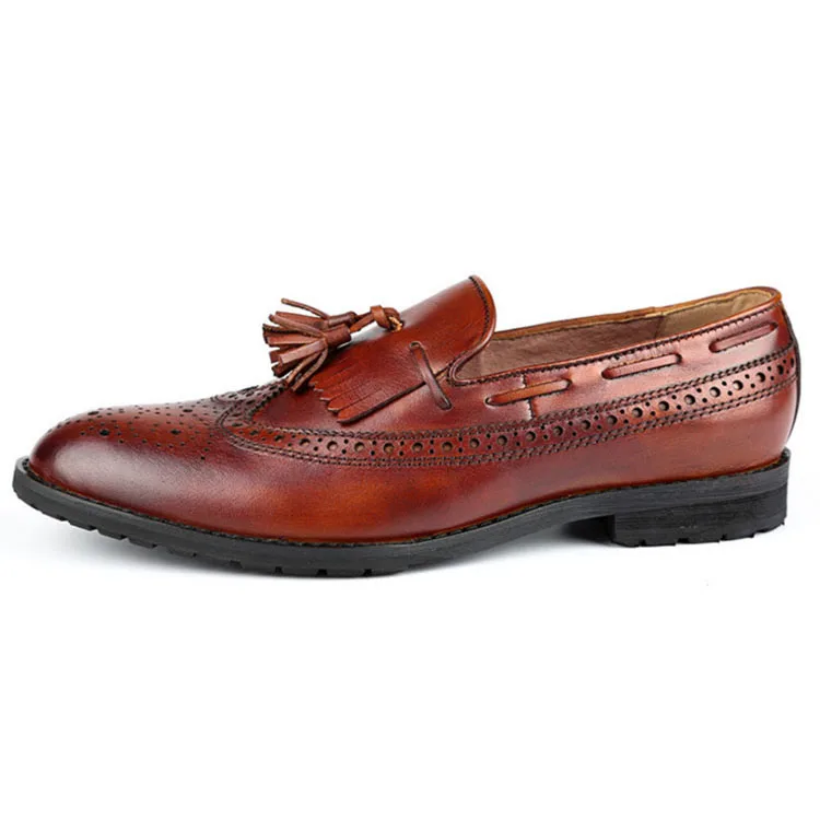 Soft Comfortable Genuine Leather Men Shoes Dress Loafer Shoe Soles