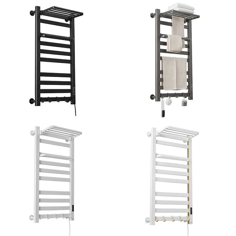 Hot selling bathroom wall mounted electric radiator, black gun, gray heating towel heater rack, heating towel guide rail