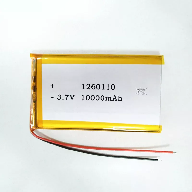 Hot sale 3.7V 10000mAh 1260110 Rechargeable Li Ion custom soft case battery pack 3.7v lithium polymer battery for Lighting