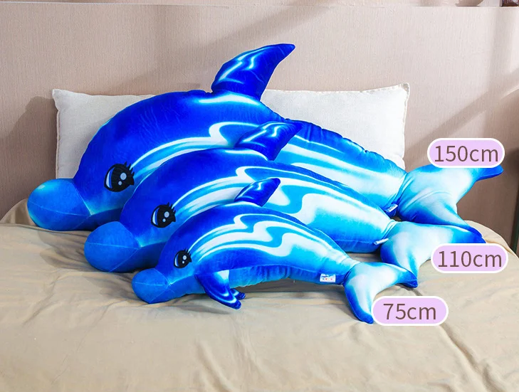 New Design Rainbow Stuffed Sea Animal dolphin plush toy
