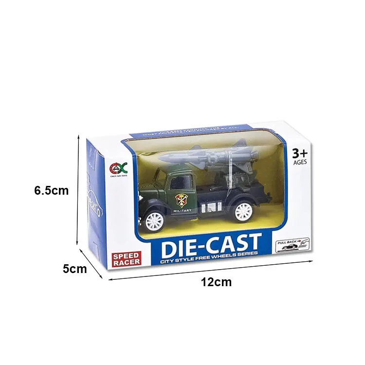 1:55 Children new design diecast military vehicle model small metal  military pullback toy car