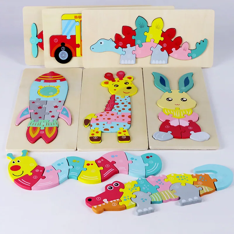 Manufacturer Custom puzzle educational custom animal child wooden puzzle for kids, puzzle children wooden toy