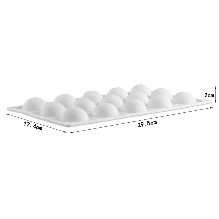 3D Silicone Molds Mini Truffle 15 Hole Round Ball Shaped Baking Moulds Cake Mold for Dessert Muffin Brownie Pudding Jello