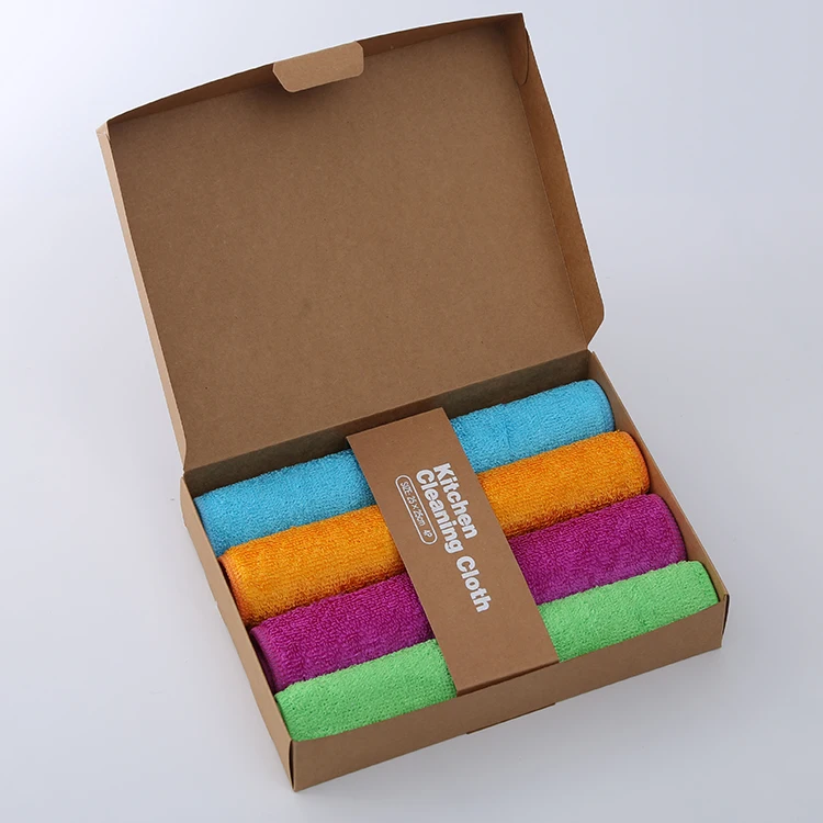 Антибактериальная супервпитывающая новая Экологически чистая ткань из бамбукового волокна для мытья посуды