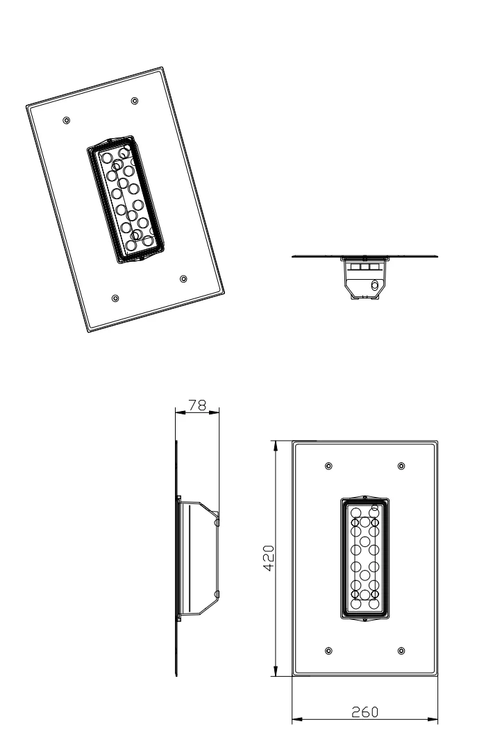 Hot Sale Aluminum Track Facade Led point lighting source 24 v