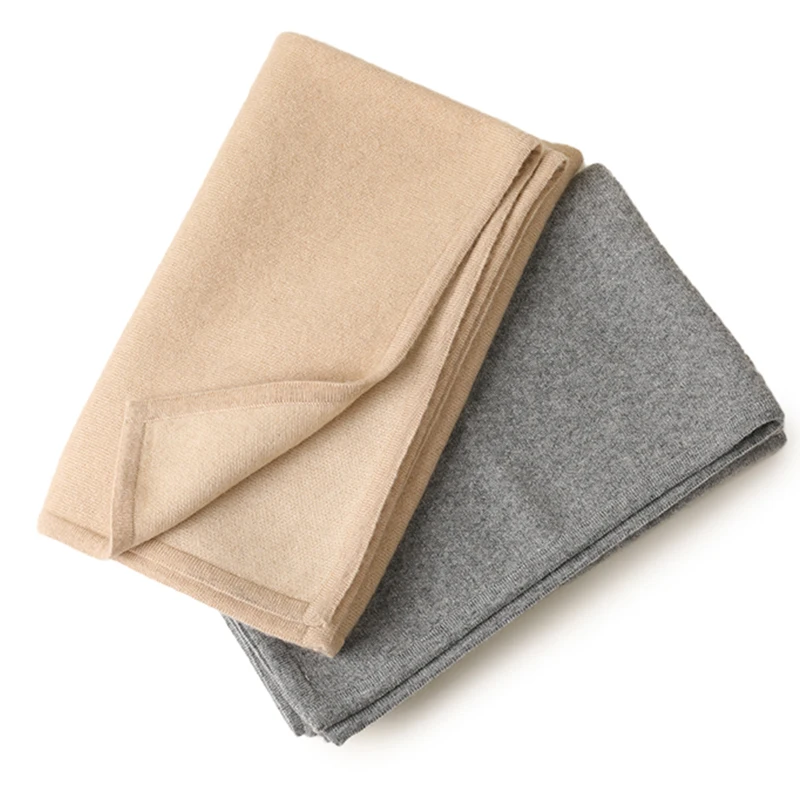 luxury soft skin friendly 1000% pure cashmere baby blanket custom knitted newborn kids bed sofa throw