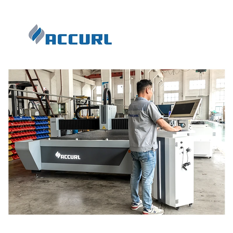 ACCURL 1000W Aluminum Laser Cutting Machine for Sheet Metal and Tubes with Servo Motor and Essential Core Components Included