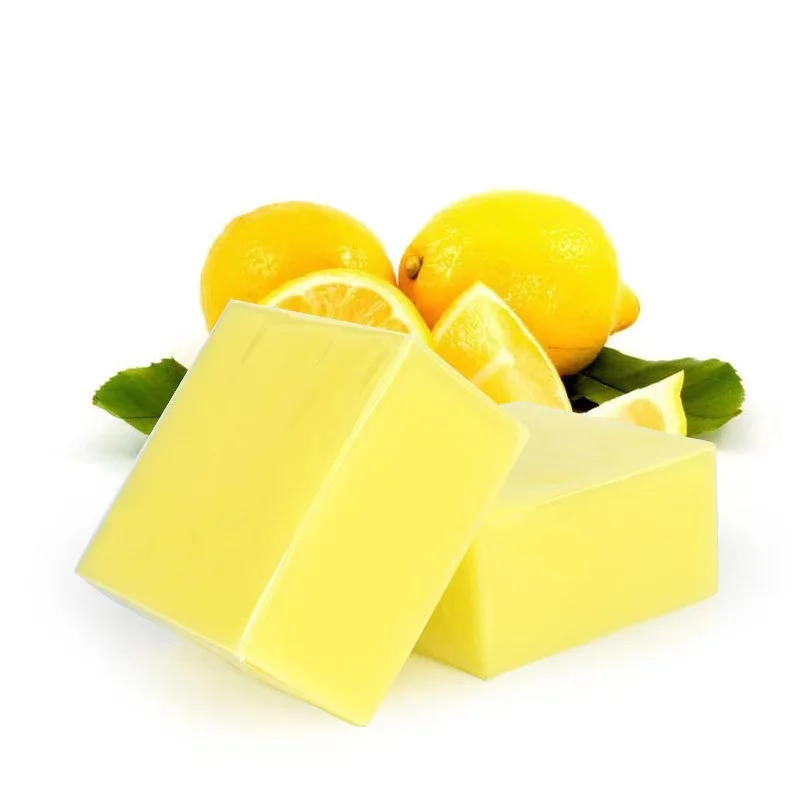 Wholesale Private Label Handmade Natural Lemon Flavor Brightening Body Bleaching Face Lightening Skin Whitening Lemon Bar Soap