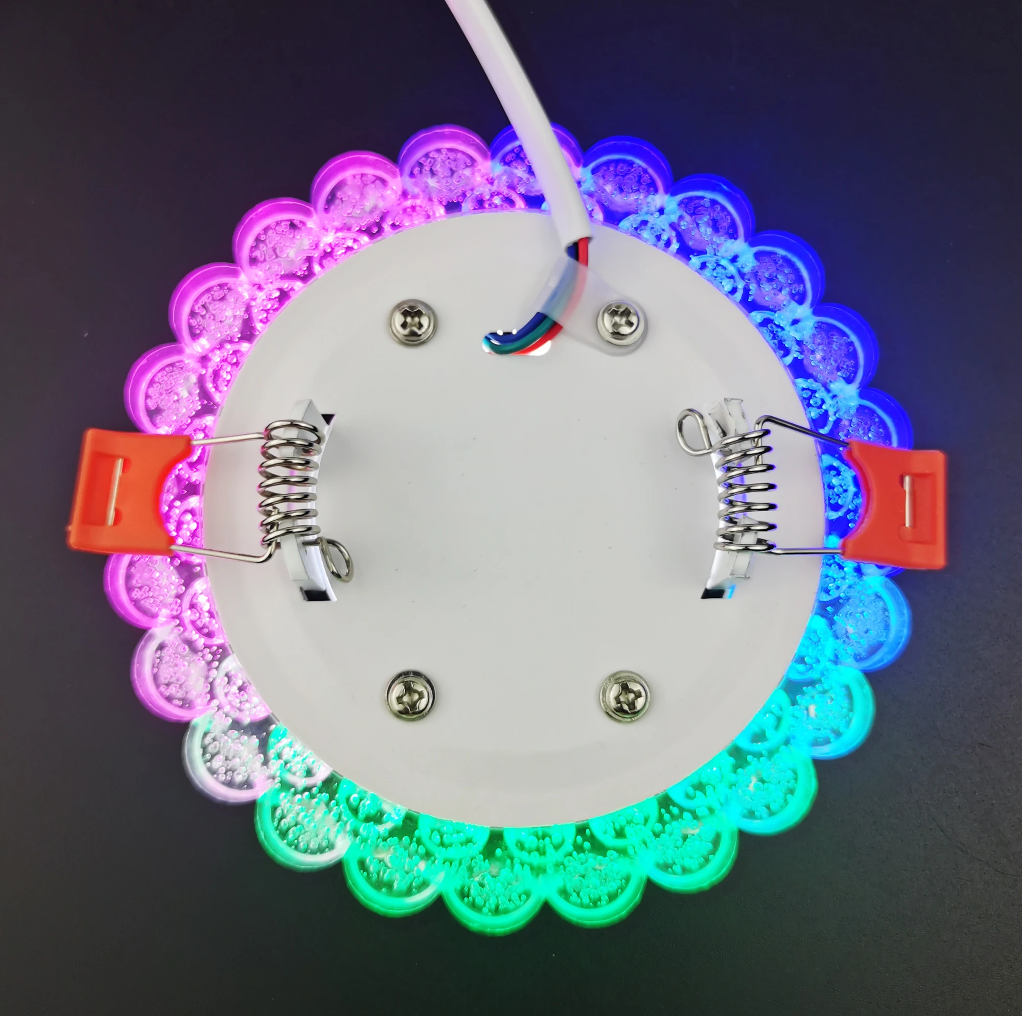 Новый дизайн внутреннего освещения smd rgb Цветочная форма круглая Встраиваемая Светодиодная панель 2 года гарантии 6 + 3 Вт Панель SKD