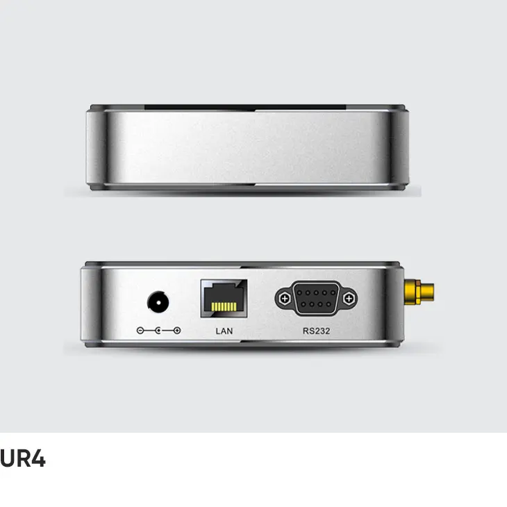 Chainway UR4 four-port fixed UHF RFID reader configured with Impinj E710 / R2000 supports RS232 and RJ45